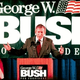 Bush speaks during a campaign stop in Chula Vista, CA, where he courted Hispanics with a $20 tip.